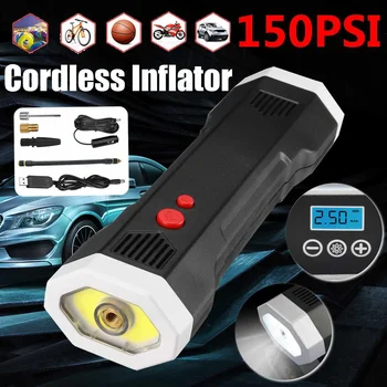 

12V 150PSI USB Interface Portable Air Compressor Inflatable Pump with LCD Display for Car Bicycles Tires Balls Swimming Rings