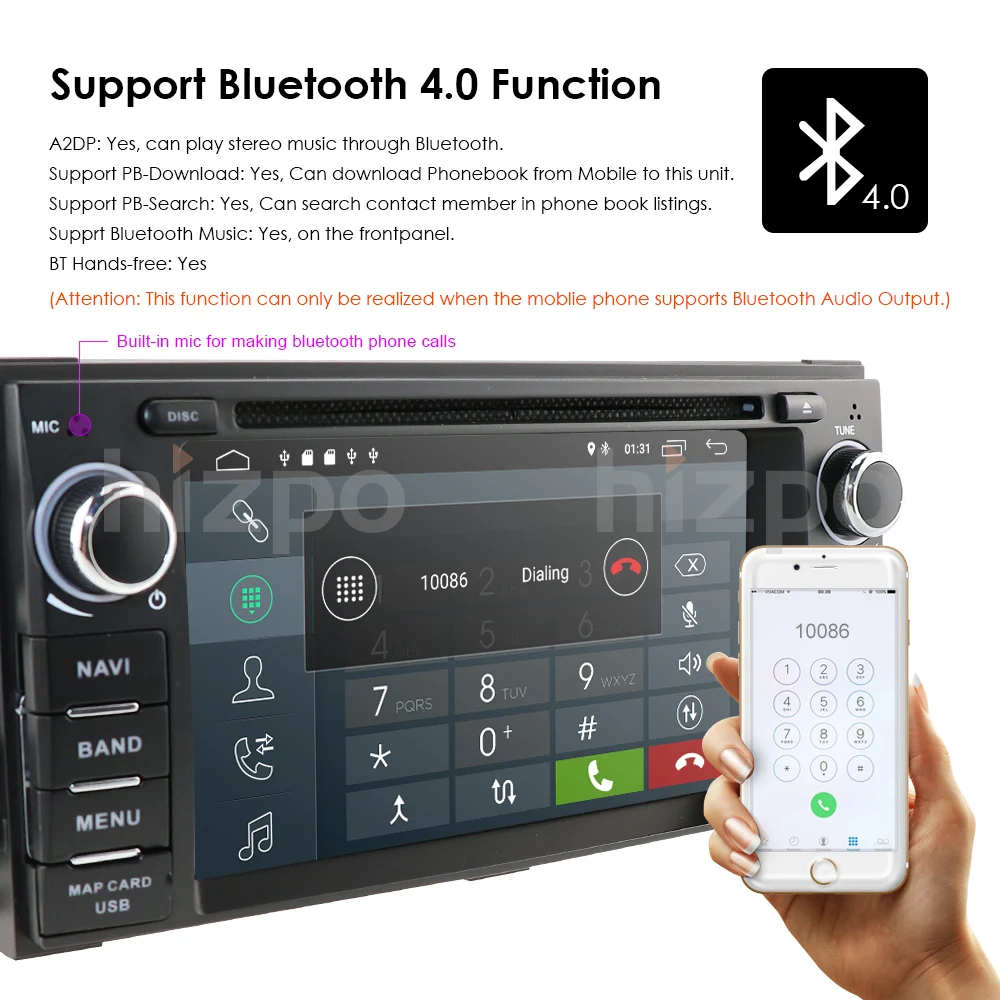 Top Hizpo 1 din Car Radio Android 9.0 Car DVD Player For Chevrolet Epica/Chrysler Sebring Aspen Cirrus/JEEP Commander Compass 4G CAM 4