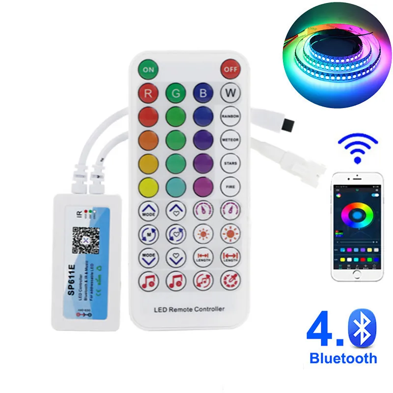 SP611E DC5-24V Bluetooth Music Controller For LED WS2811 WS2812B Pixel Strip 