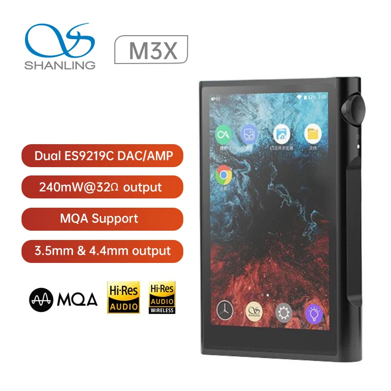 SHANLING M3X MQA плеер Bluetooth Dual ES9219C DAC/AMP DSD256 32 бит/384 кГц портативный музыкальный высокого