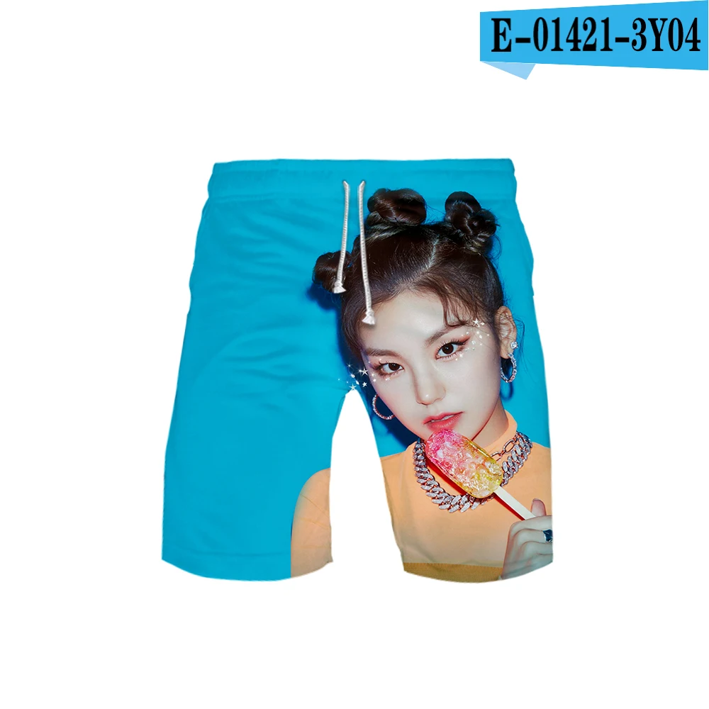 3D ITZY Kpop, корейские шорты для девочек, пляжные шорты, дышащие летние шорты, Новое поступление, красивые мягкие мужские штаны с рисунком - Цвет: 3Y04