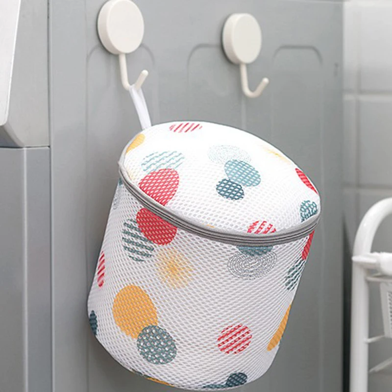 1Pc Microfiber Zippered laundry bag Mesh washing bag Socks Bra Lingerie Underwear Laundry Care Laundry bag Travel storage bag