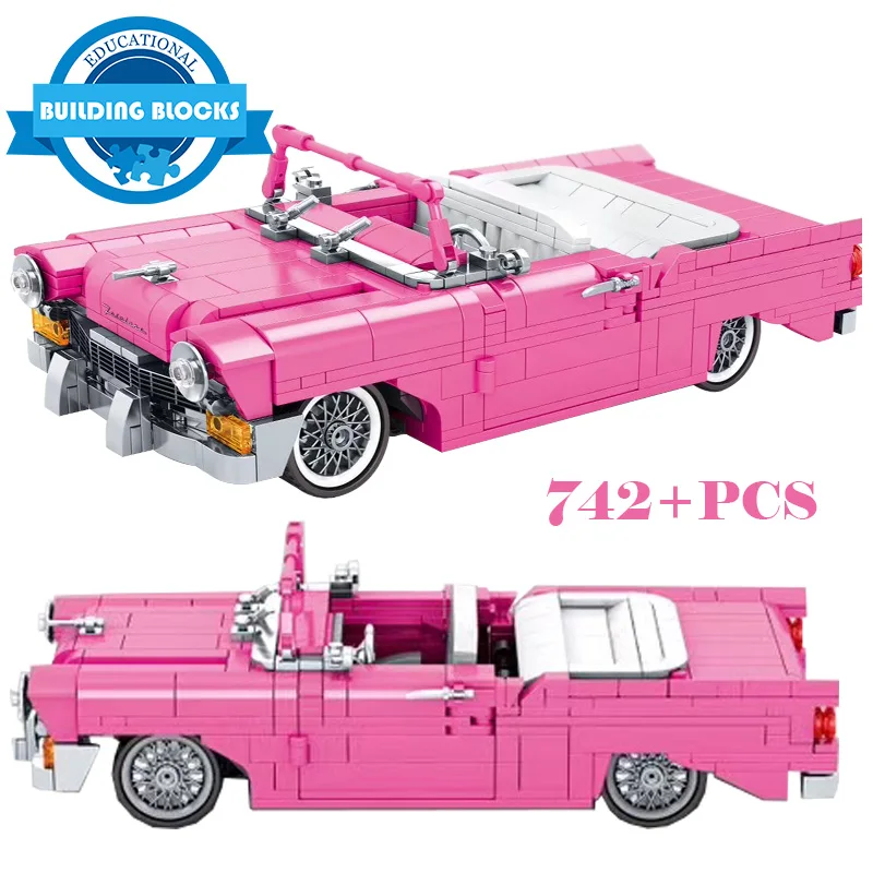 742pcs City Classic Cars Kids Toys Technique Super Racing Sports Vehicle Building Blocks Speed Racer Bricks Children DIY Gifts | Игрушки и