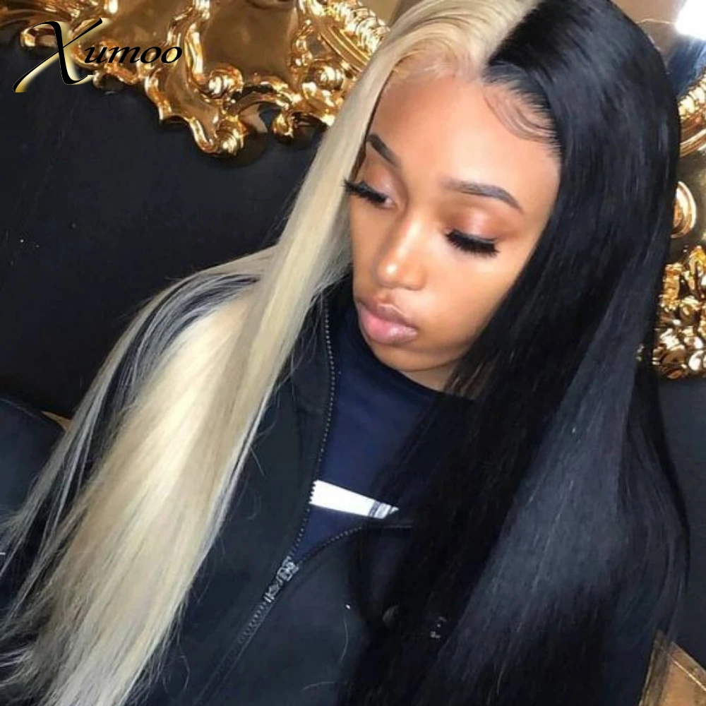Lace Wigs Xumoo Pre Plucked Remy Hair Straight Half Blonde Black Wig Human 360 Frontal For Women From Jiami 169 13 Dhgate Com Lace Wigs Xumoo Pre Plucked Remy Hair Straight Half Blonde Black Wig Human 360 Frontal For Women From Jiami 169 13 Dhgate Com