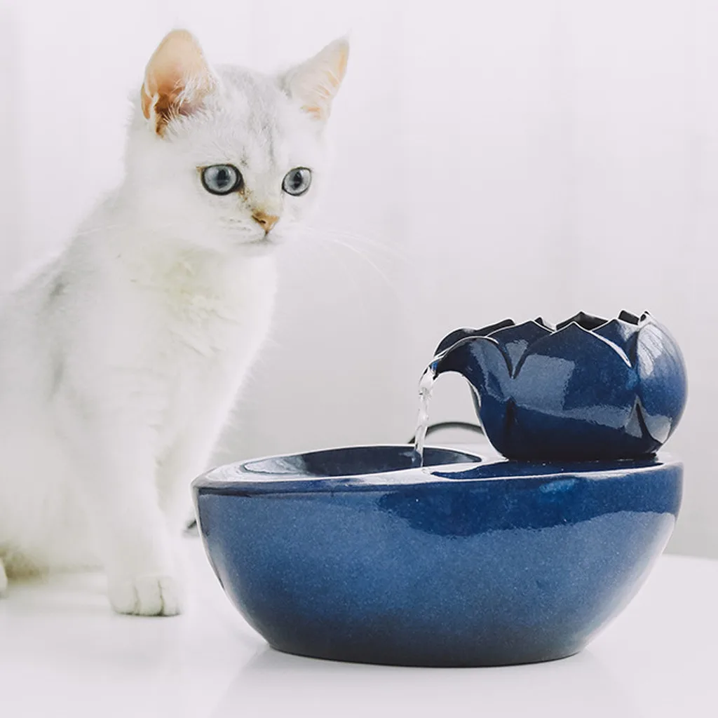 Кошка керамический фонтан воды поилка для животных с фонтаном Электрический диспенсер для воды