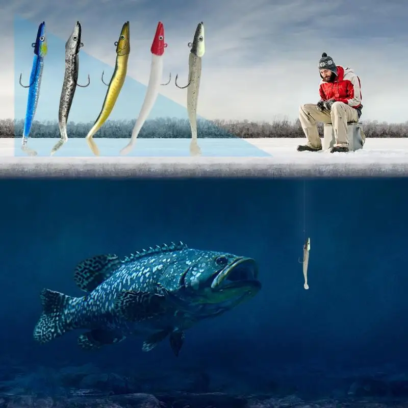 

11cm 10g Glow Soft Lure Iscas Wobblers Artificial Bait Silicone Fishing Lure Sea Bass Carp Lead Spoon Jig Lures Fish Tackle