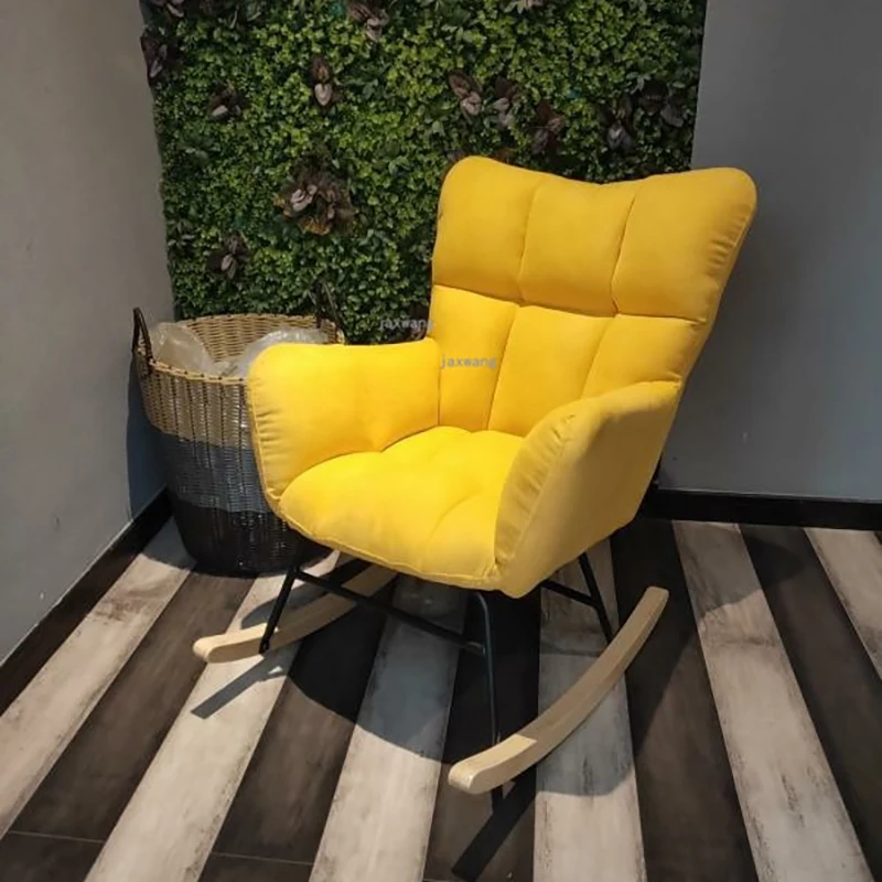 Nordic Living Room Furniture Rocking Chair Minimalist Modern Home Balcony Lounge Chair Light Luxury Bedroom Leisure