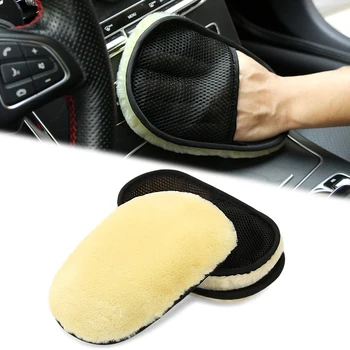 

Car Styling 15*22cm Automotive Car Cleaning Car Brush Cleaner Wool Soft Car Washing Gloves Cleaning Brush Motorcycle Washer Care