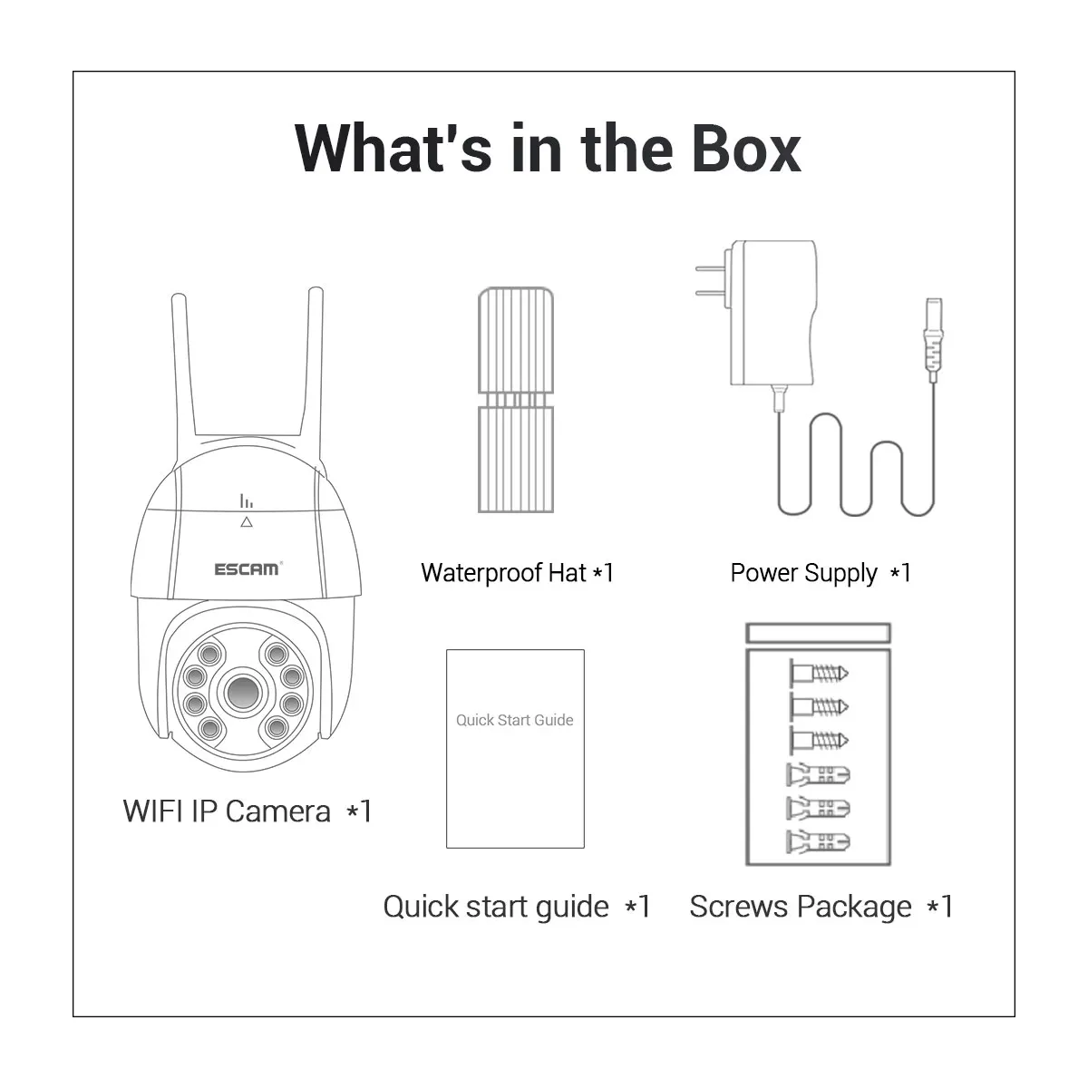 ESCAM QF518 5MP PTZ Wifi IP Camera AI Humanoid Detection Auto Tracking Outdoor Surveillance Security WiFi IP Camera Waterproof