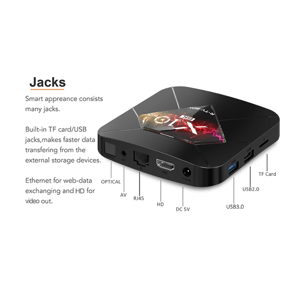 X10 Plus Android 9,0 Smart tv box DDR3 4 ГБ 32 ГБ Allwinner H6 2,4G/5G Dual Wifi USB 3,0 3D 6K Android tv box медиаплеер