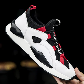 

New Trend Fashion Casual Shoes For Men Brand Sock Sneakers Lace-Up Breathable Man Sneaker Shoes Man Walking Footwear 2019