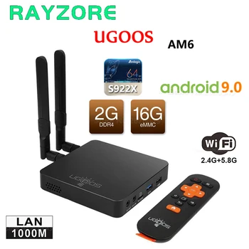 

UGOOS AM6 Amlogic S922X Smart Android 9.0 TV Box DDR4 2GB RAM 16GB ROM 2.4G 5G WiFi 1000M LAN Bluetooth 4K HD OTA Media Player