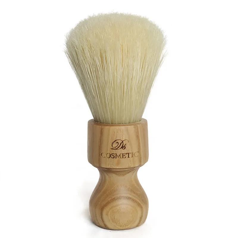 Dscosmetic Plisoft Boar Bristle Hair Shaving Brush Wood Handle Break In