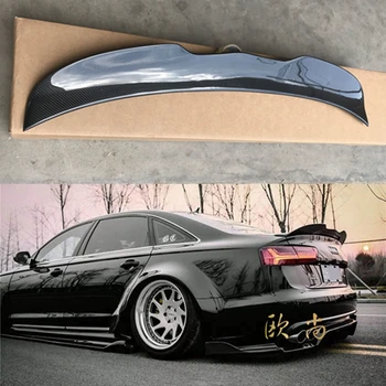 

For Audi A6 C7 Spoiler S6 Carbon Fiber Spoiler Rear Trunk Wing For Audi A6 C7 / 4G 2012 - UP Fit 4-Door Sedan Only