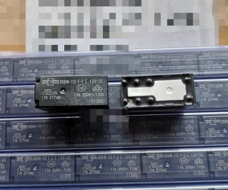2 Pcs 888HN-1CH-F-C E Electromagnetic Relay - 12VDC Coil, 17A 8-Pin, General Purpose Power Relay