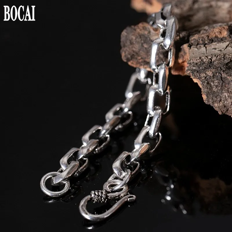 Туры S925 чистого серебра ювелирные изделия крест o-типа тайский серебряный браслет для мужчин Мода простой студенческий браслет мужской браслет