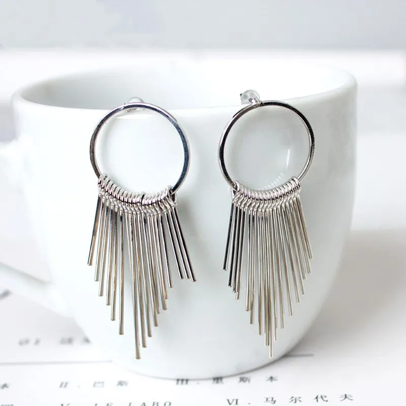 EK147-nueva-moda-Vintage-pendientes-para-las-mujeres-joyer-a-de-la-borla-pendientes-redondos-antiguos