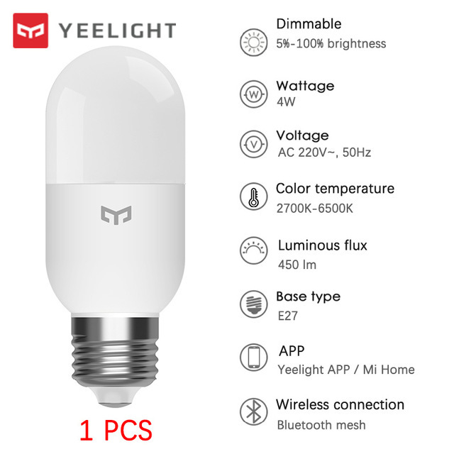 Yeelight Color Temperature Bulb M2 Bluetooth Mesh E14 E27 Bluetooth Mesh App Control Work For Apple Homekit Mihome APP