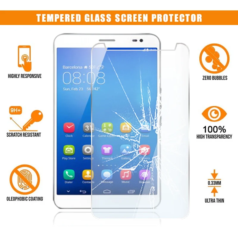 

Screen Protector for HuaWei Mediapad T1 7.0 Tablet Tempered Glass 9H Premium Scratch Resistant Anti-fingerprint Film Cover
