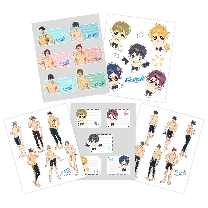 

Brdwn Free! Nanase Haruka Tachibana Makoto Hazuki Nagisa Ryugazaki China Official Authorization Cosplay Stickers Paster