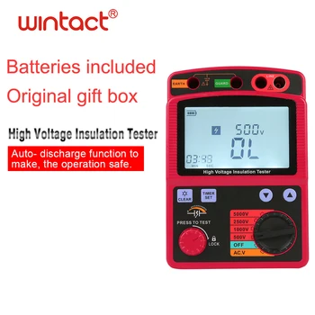 

Insulation Resistance Tester, GM3125 Digital Insulation Resistance Multimeter Tester 5KV 0.0MΩ-1000GΩ batteries included