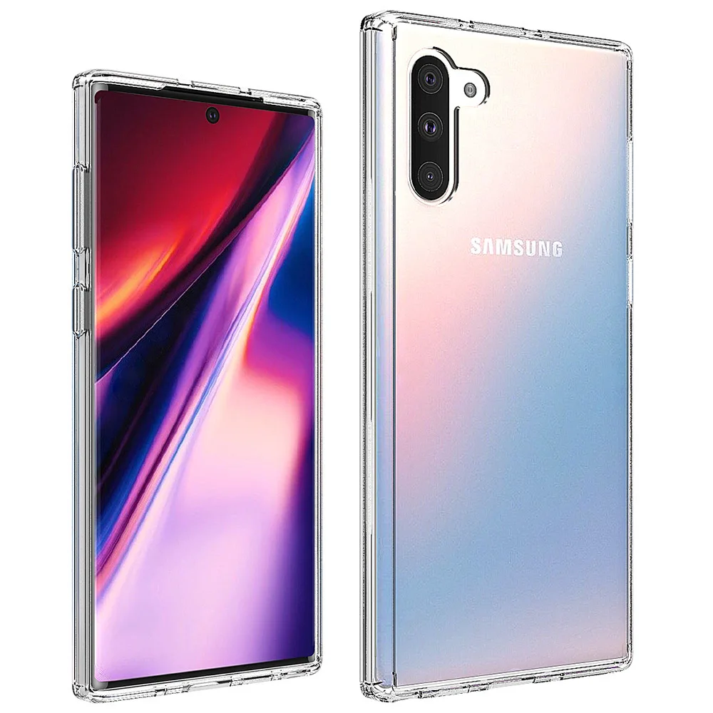 

Currently Available SAMSUNG Note 10 plus Phone Case Transparent Two-in-One Soft TPU + PC Acrylic Phone Case S9 8