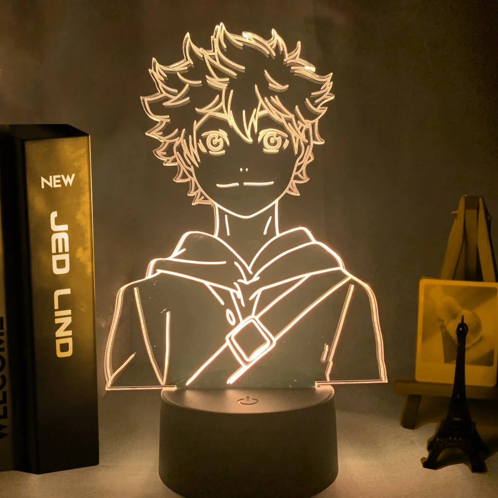Акриловый светодиодный ночсветильник Аниме Haikyuu Shoyo Hinata фигурка для детской