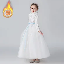 Осенне-зимнее платье для больших мальчиков; платье для девочек; стиль в европейском и американском стиле; пышная юбка принцессы для подиума