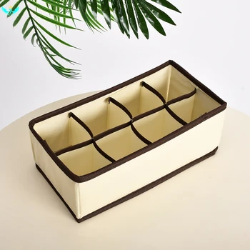 

4pcs Multi-size Bra Underwear Organizer Foldable Home Storage Box Non-woven Wardrobe Drawer Closet Organizer For Scarfs Socks