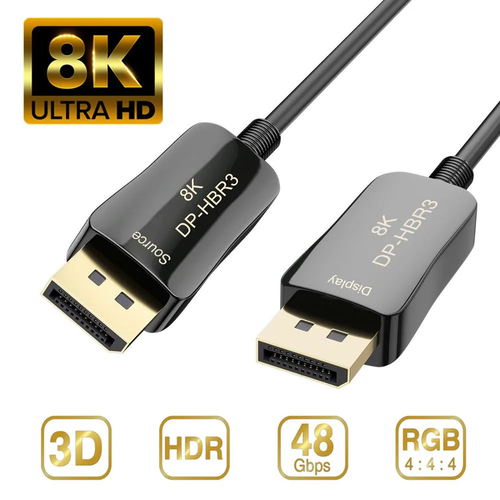 AOC активный оптический кабель порт дисплея 1 4 8K @ 60Hz 4K 144Hz HDR RGB 32 Гбит/с для