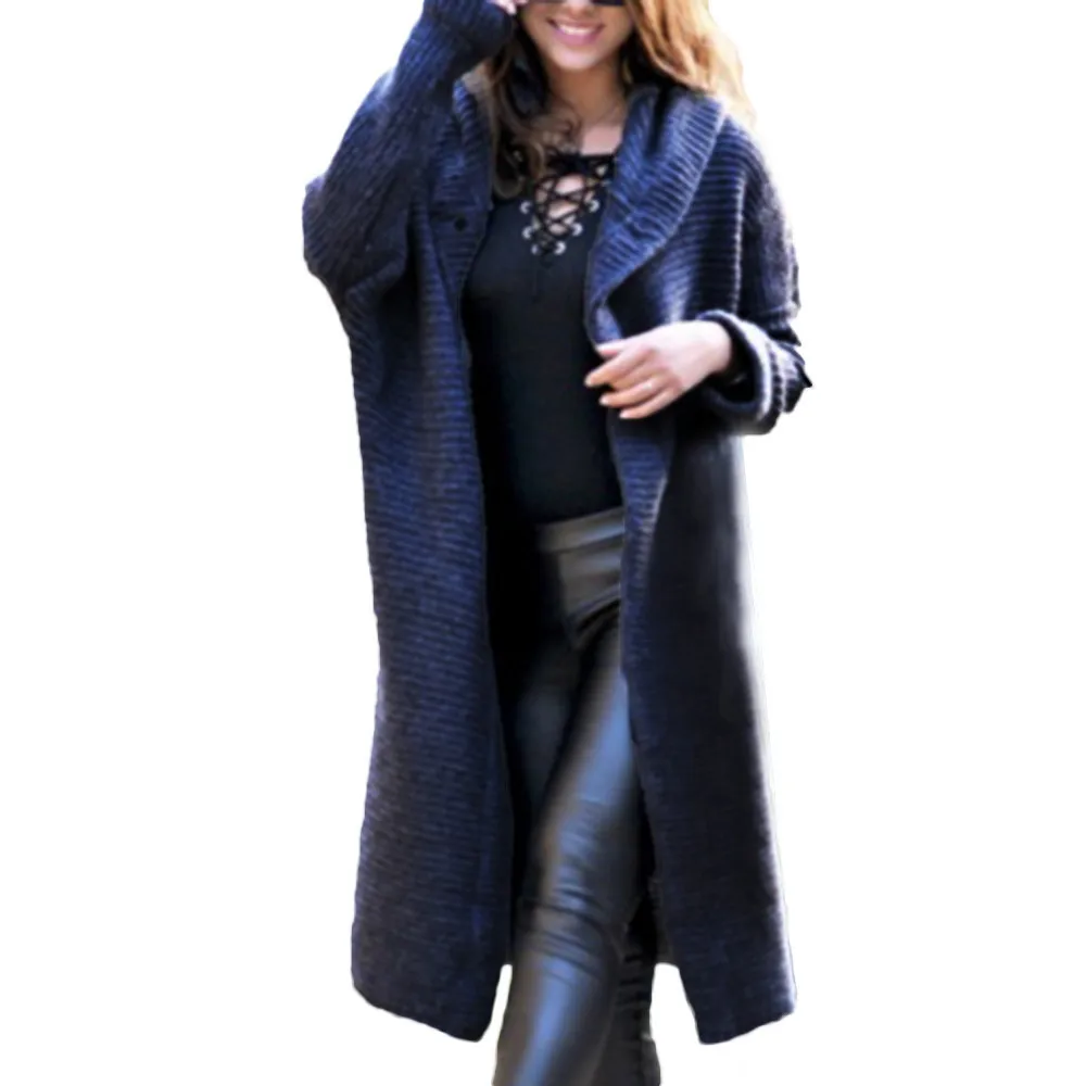 

Female Cardigan Sweater Women Solid Long Hooded Autumn Winter Sweater Long Sleeve Cardigan Coatsueter sueter mujer invierno