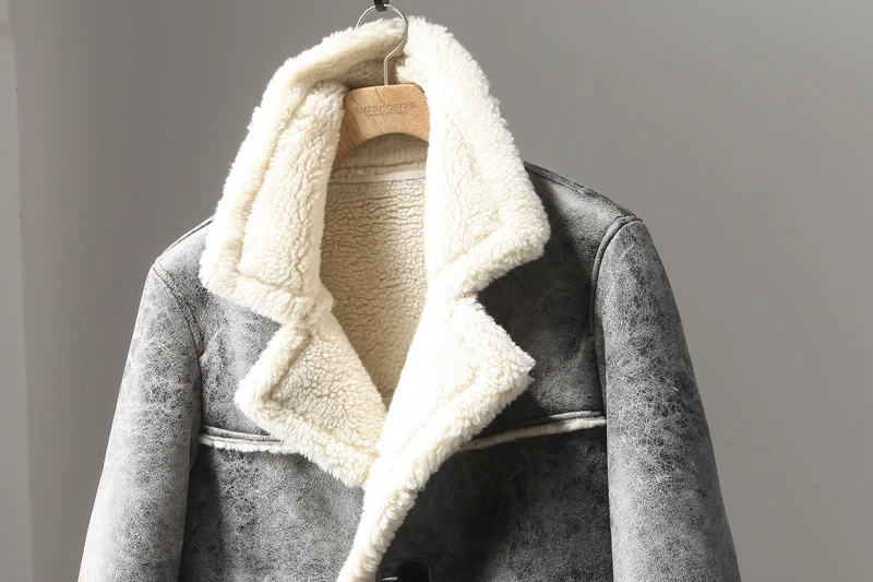 Зимнее Новое замшевое пальто для мужчин модное тонкое однобортное пальто из искусственного меха Высококачественная уличная индивидуальная теплая верхняя одежда