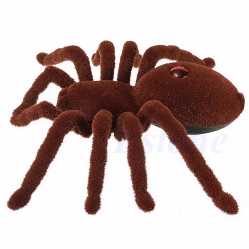 New Scary Remote Control Creepy Soft Plush Spider Infrared RC Tarantula Toy Kid Gift 3