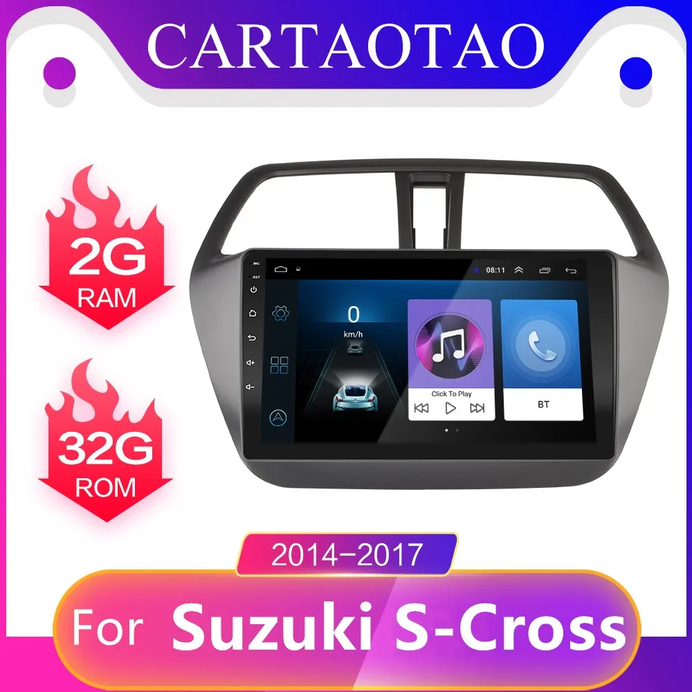 2 din Android 8 1 автомобильное радио для Suzuki SX4 CROSS 2014 2017 android навигация gps Радио стерео