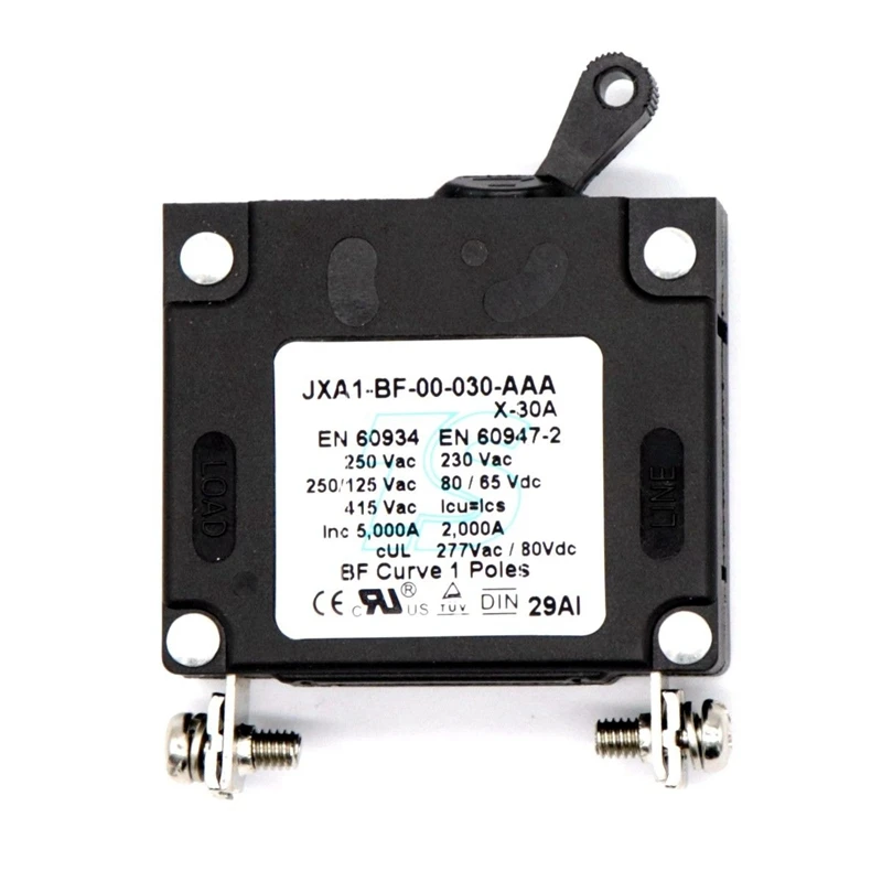 Promotion! Black Toggle Reset Circuit Breaker Magnetic Switch Ac/Dc Current Overload Protector Rear Mounting 30A With M3 Screws |