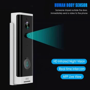 

Wifi Doorbell Camera Smart WI-FI Video Intercom Door Bell Video Call for Apartments IR Alarm Wireless Color Lens Security Camera