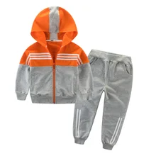 Kids Sport Clothing Sets Children Boys Girls Baby Casual Tracksuit Cotton Zipper Jacket Pants Suit Infant Spring Autumn