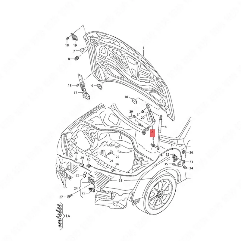 Петля передней крышки автомобиля 2012-au diS6 A6L C7 петля для люка крепежный кронштейн стойки стабильная пряжка