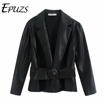 

black PU leather jacket women PU biker jacket Motorcycle Coat Female fur Faux outwear female tops 2020