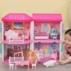QWZ New Baby DIY Doll House Girls Pretend Toy Handmade Castle Dollhouse Birthday Gifts Educational Toys Doll Villa for Girl ► Photo 2/6