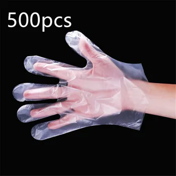 

500 Pcs/set PE Disposable Gloves Kitchen Accessories Cooking Eco-friendly For Food Cleaning Plastic Disposable gloves