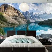Пользовательские обои природа, Красивые горы и обои с озерами, отель гостиной диван ТВ стены спальни Настенные обои 3d