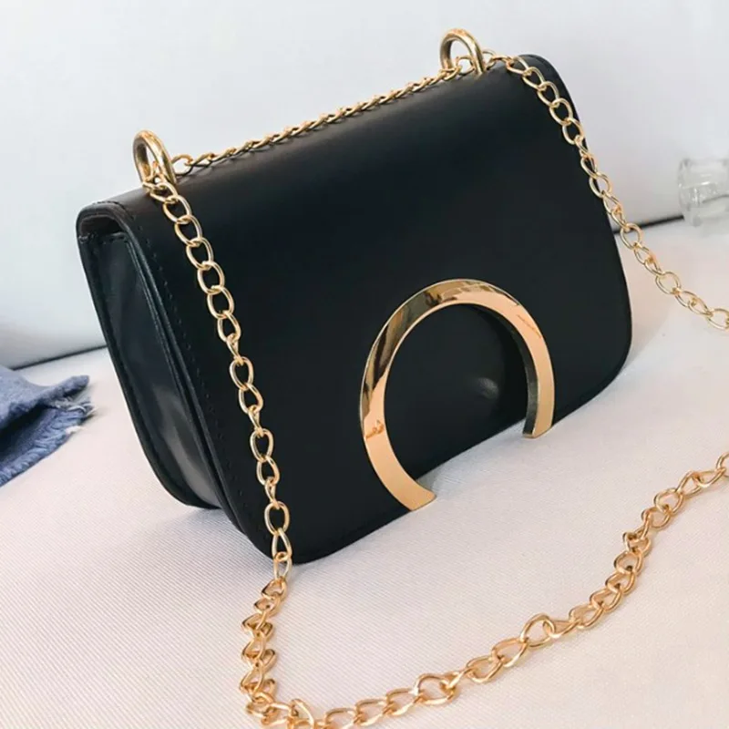 

Bag Women's 2019 New Style Fashion Contrast Color Bag with Chain Korean-style Trend Simple Women's Shoulder Cross-body Square Sl