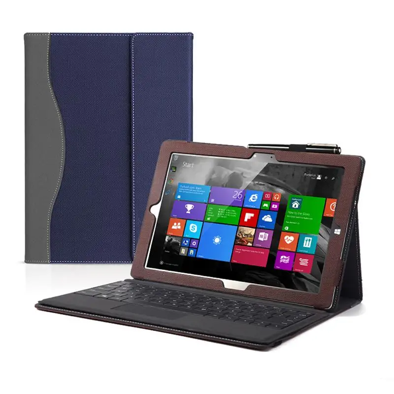

Case For Surface Pro X 13 inch Tablet Case Cover with Pen Slot PU Leather Shockproof Flip Folding Stand Full Protective Cover