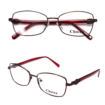 

Rectangle lenses metal glasses optical frames for lady