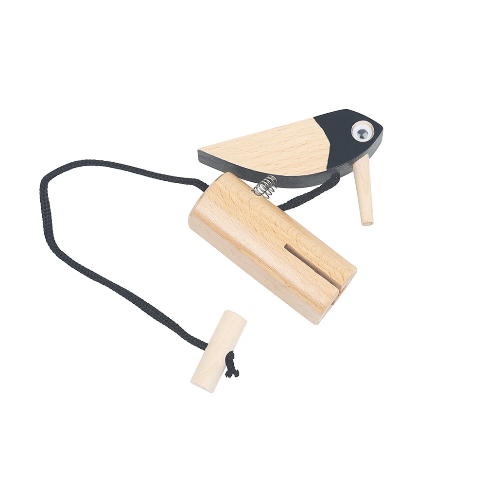 Orff Musical Instruments Natural Wooden Traditional Bird Rattles Clappers Castanets Educational Toys Gifts Percussion for Kids