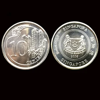 

Singapore 10 Cents 2016 New Genuine Original Coins 100% Real Issuing Coins Unc