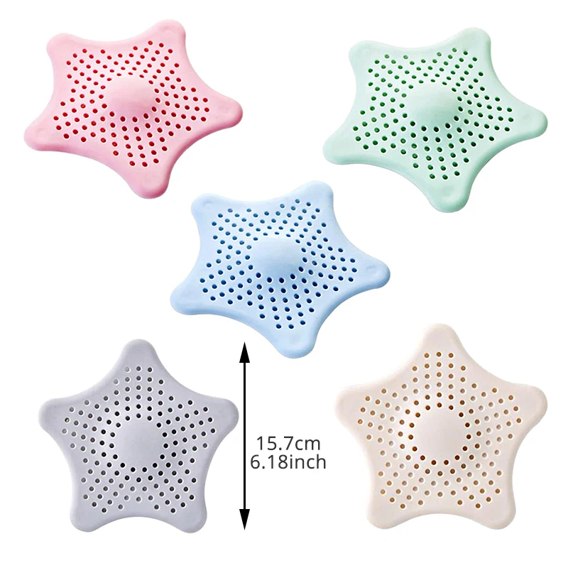 Random Color Sewer Star Outfall Strainer For Kitchen Waste Bathroom Sink Filter Anti-blocking Floor Drain Hair Stopper Catcher Accessories - Цвет: Random Color
