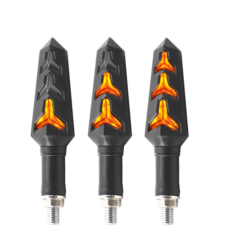

Manufacturers Direct Selling Motorcycle Steering Lamp LED Streamer Mode Fishbone Water Electric Car Turn Indicator Warning Light