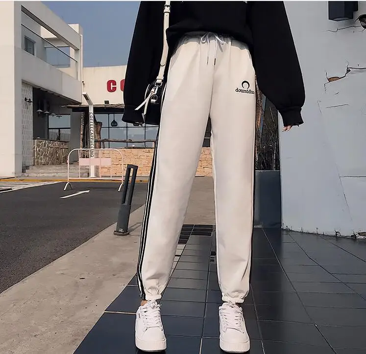 XHJ7 Осенние женские брюки японские Kawaii Harajuku Ulzzang повседневные свободные Ins Harlan повседневные брюки женская одежда для женщин - Цвет: XHJ7